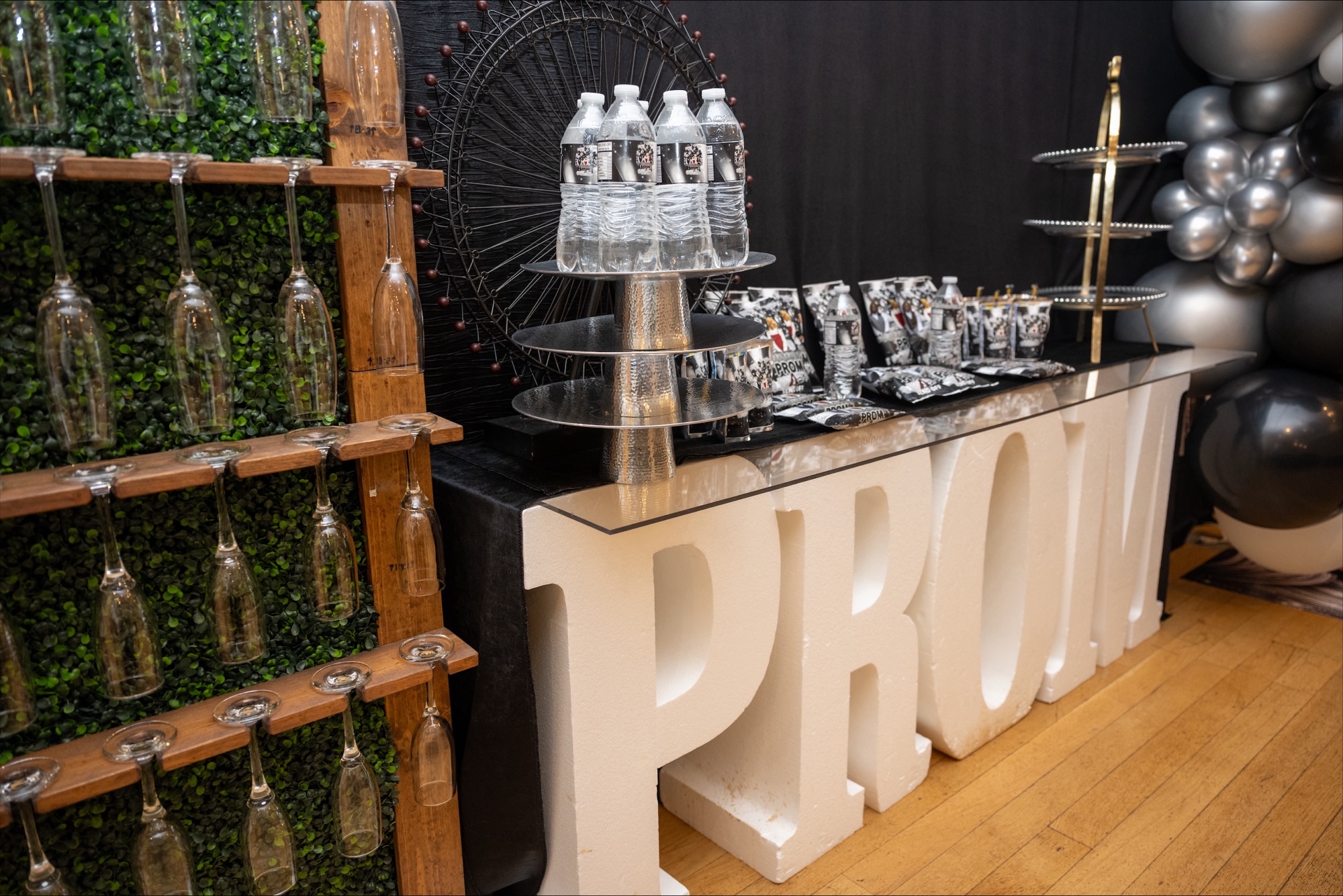 Gallery photo of prom display details and refreshments setup