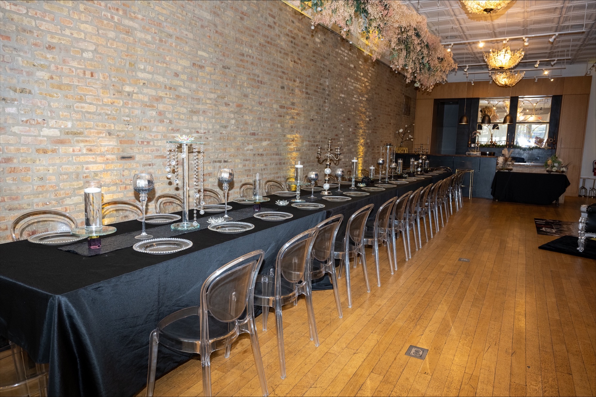 Gallery photo of a long styled event table at The Catherine